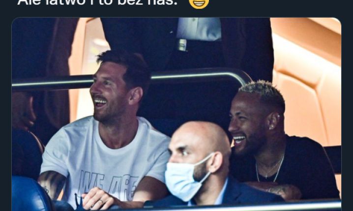 Messi z Neymarem na trybunach Parc des Princes! :D